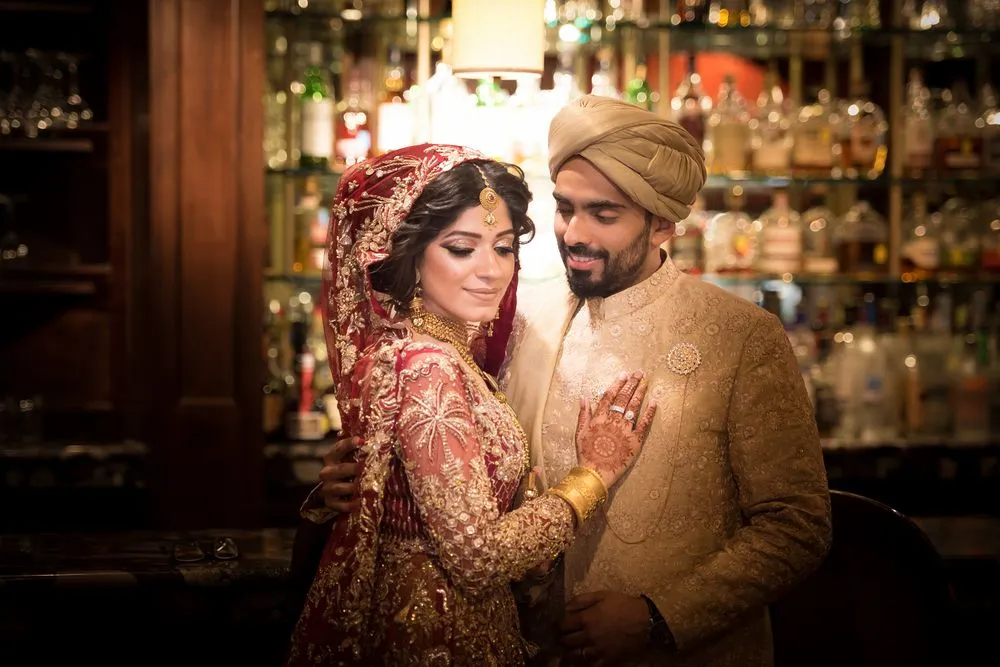 Red and Gold, wedding photograph by Sameen Photography