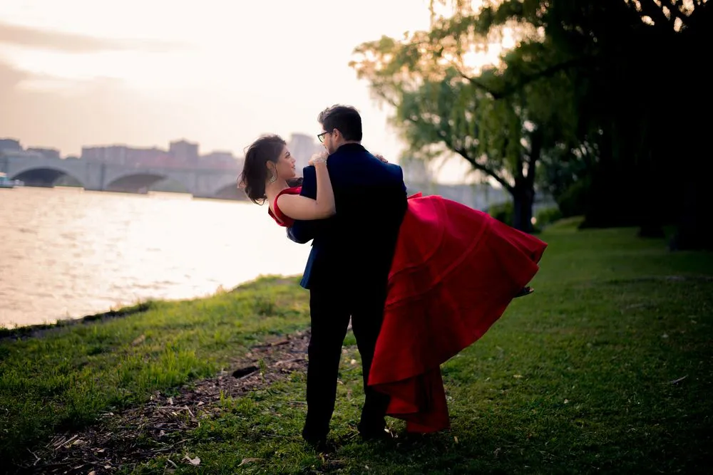 Golden Hour, wedding photograph by Sameen Photography