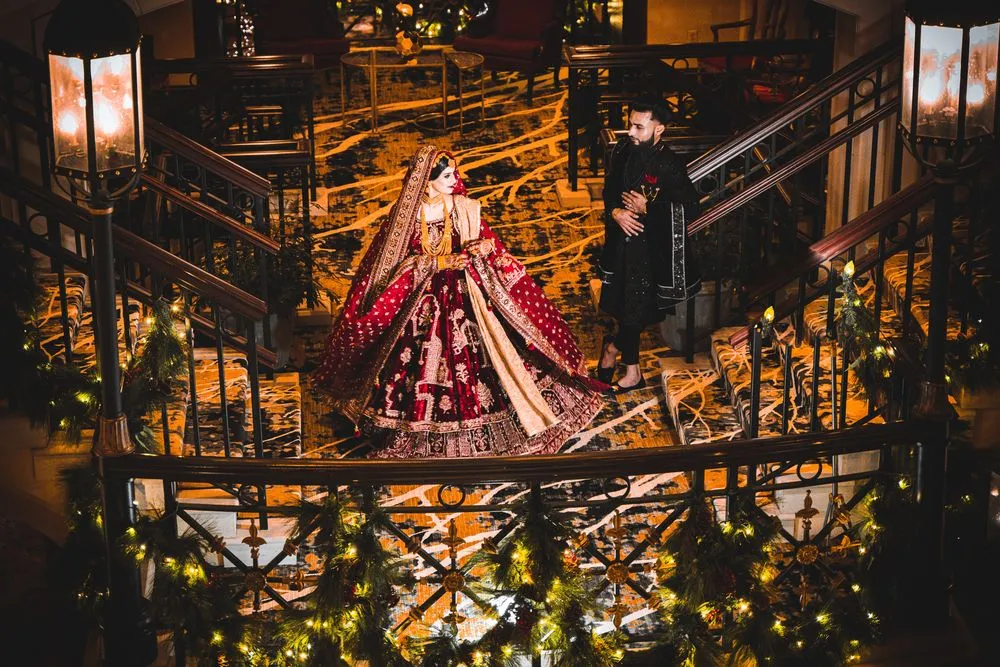 Red and Gold, wedding photograph by Sameen Photography