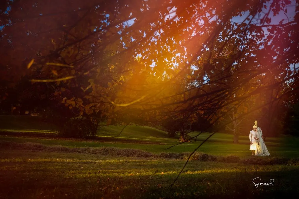 Golden Hour, wedding photograph by Sameen Photography
